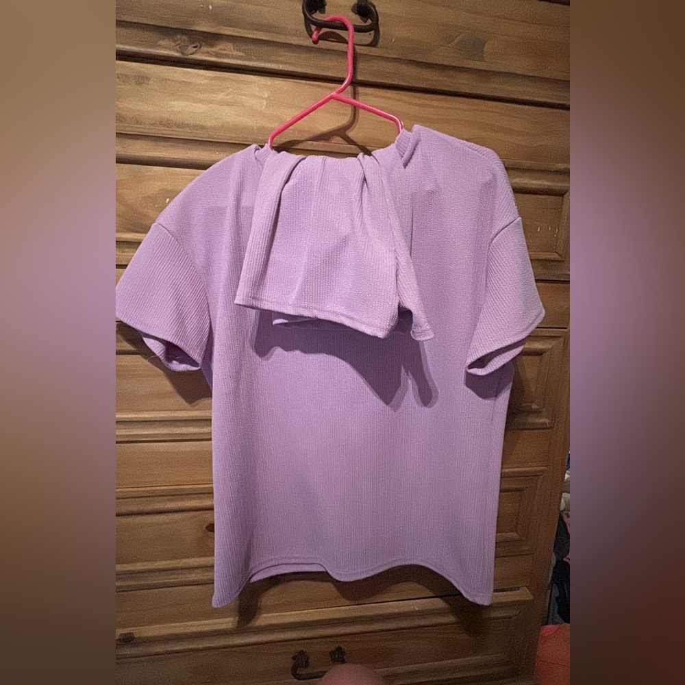 Lavender Women's Top and short set